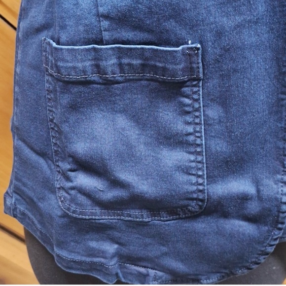 NWT DG2 Diane Gilman FLEX STRETCH Tailored 1-Button Blazer, Indigo Denim Jacket - Picture 4 of 12